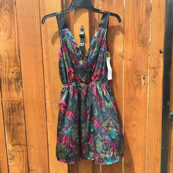 BCBGeneration Viridian Combo Wrap Dress - Picture 3 of 6